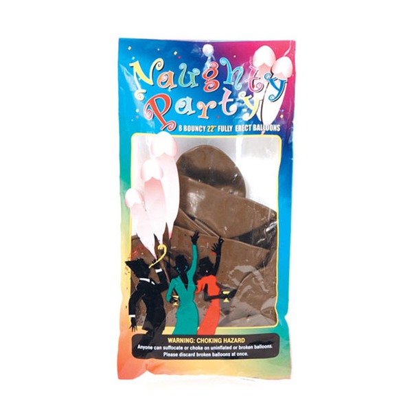 Penis Balloon Brown 8pc Bag