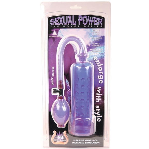 SEXUAL POWER PUMP W/ GRIP LAVENDER