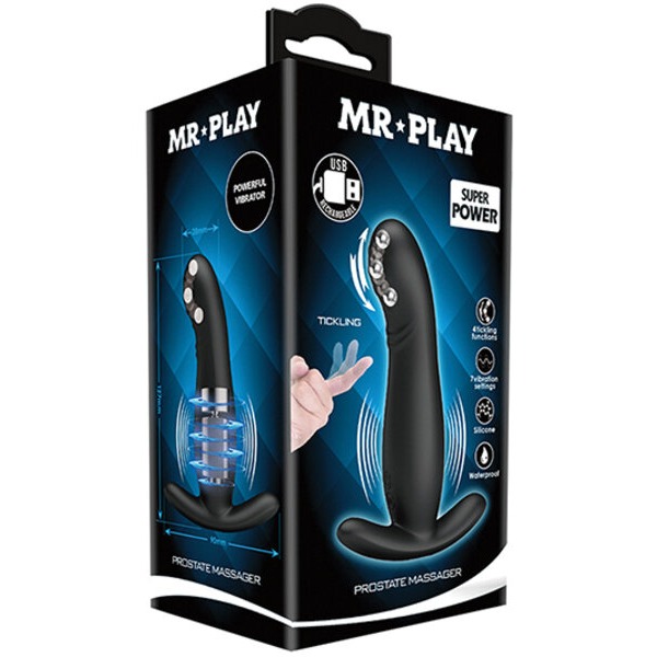 Pretty Love Eudora Vibrating Prostate Massager 7 Function - Black