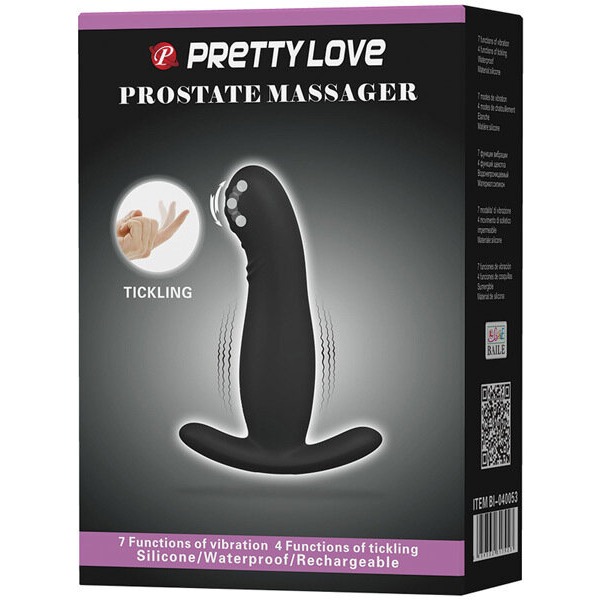 Pretty Love Eudora Vibrating Prostate Massager 7 Function - Black