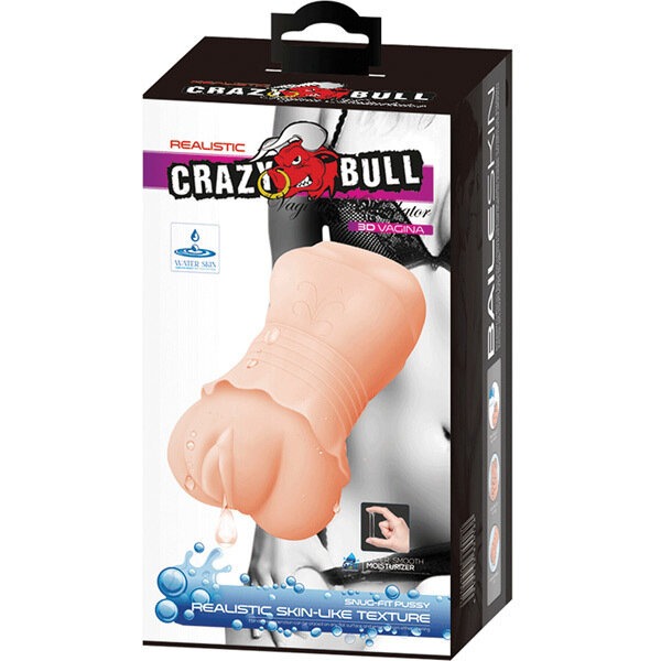 Crazy Bull No Lube Vagina Masturbator Sleeve w/Skirt - Ivory