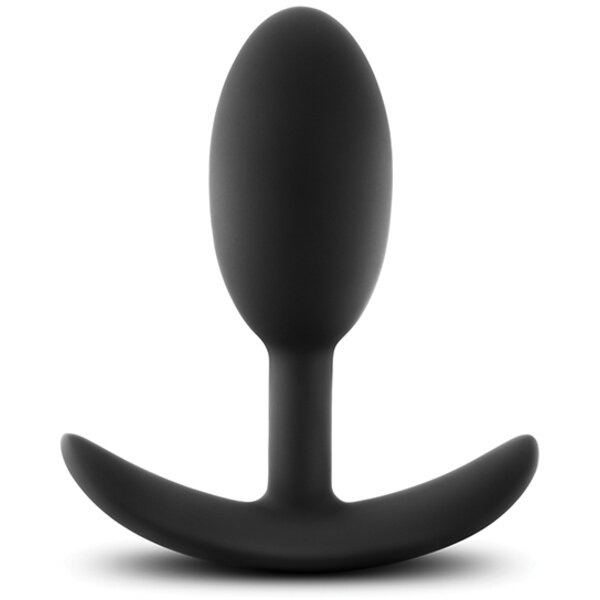 Blush Luxe Wearable Vibra Slim Plug Medium - Black