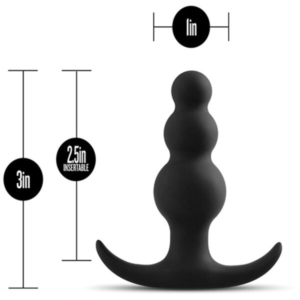 Blush Anal Adventures Beaded Plug - Black