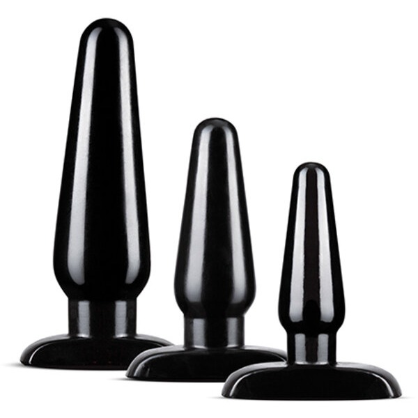 Blush Anal Adventures Basic Plug Kit - Black