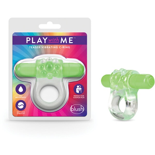 Blush Play with Me Teaser Vibrating C Ring - Green