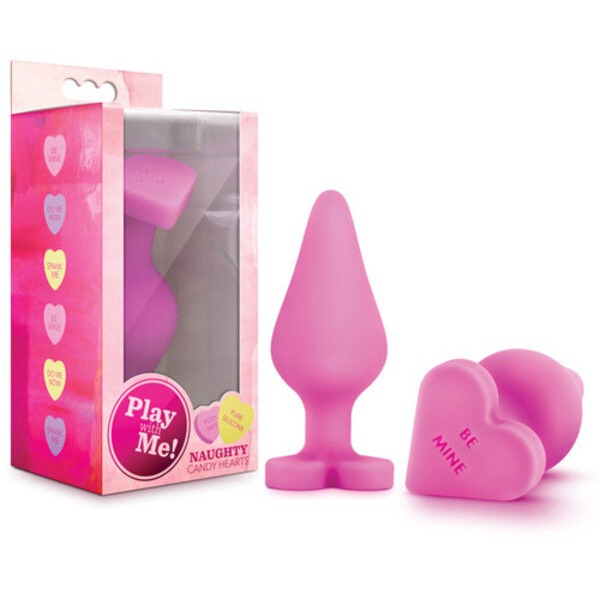 Blush Play With Me Naughty Candy Heart Be Mine Plug - Pink