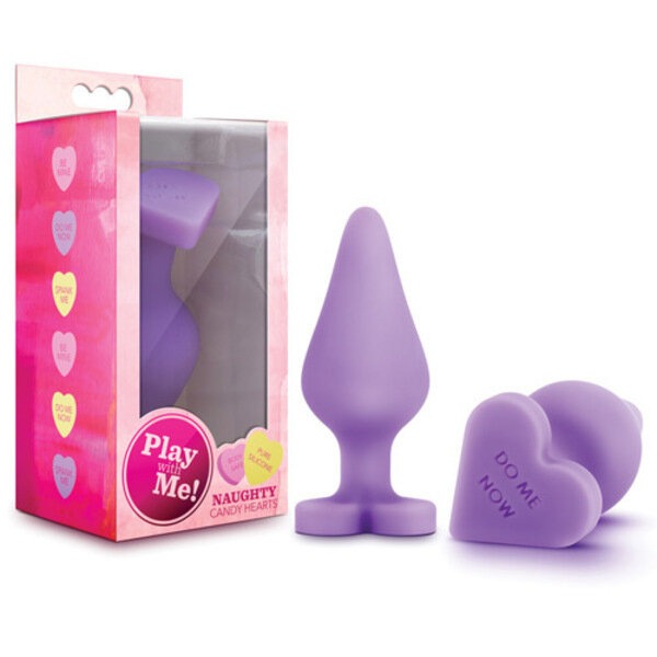 Blush Play With Me Naughty Candy Heart Do Me Now Plug - Purple