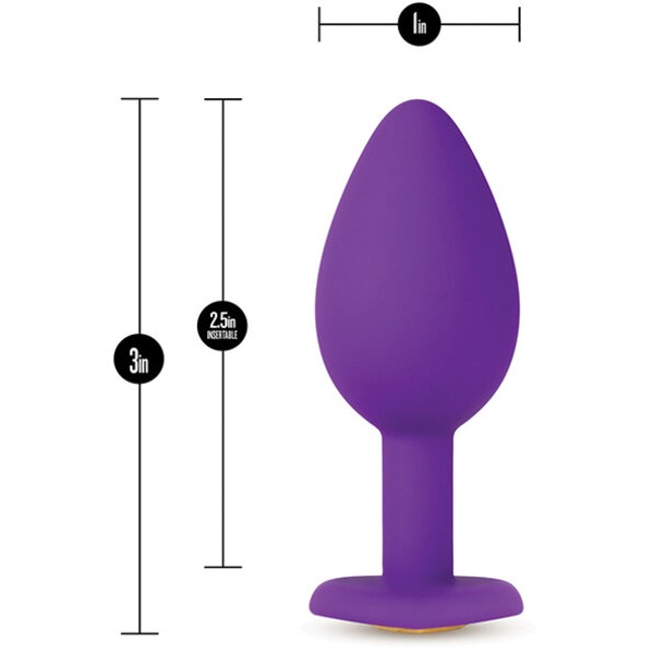 Blush Temptasia Bling Plug w/Gem Small - Purple
