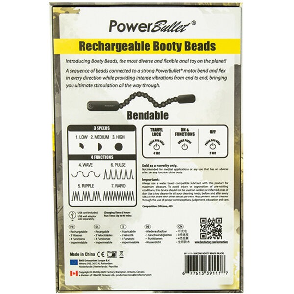 Rechargeable Booty Beads - Black