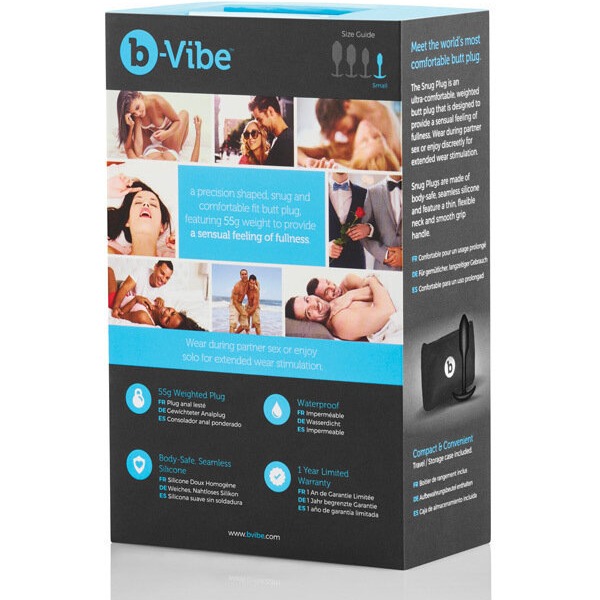 b-Vibe Weighted Snug Plug 1 - 55 g Black