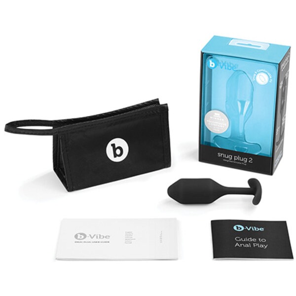 b-Vibe Weighted Snug Plug 2 - 114 g Black