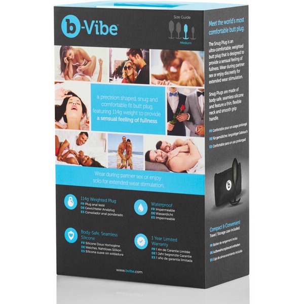 b-Vibe Weighted Snug Plug 2 - 114 g Black