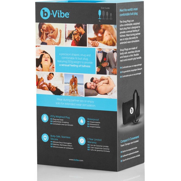 b-Vibe Weighted Snug Plug 4 - 257 g Black
