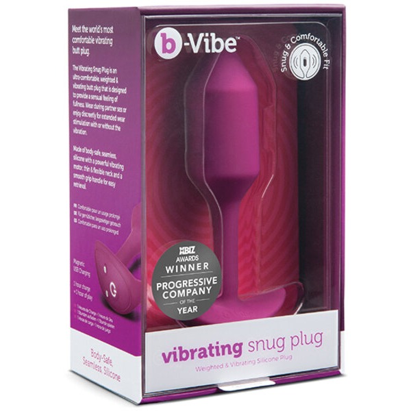 b-Vibe Vibrating Weighted Snug Plug M - 112 g Rose