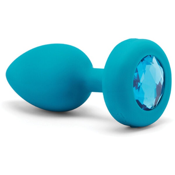 b-Vibe Remote Control Vibrating Jewel Plug (S/M) - Teal