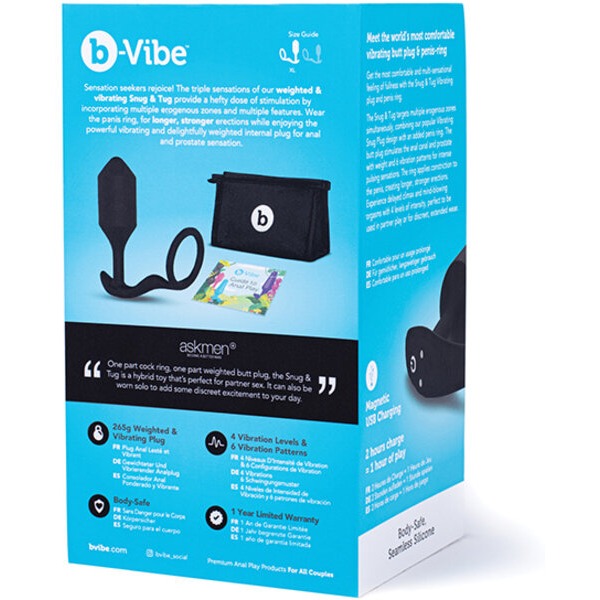 b-Vibe Vibrating Snug & Tug XL - Black