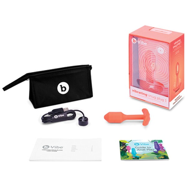b-Vibe Vibrating Snug Plug - Small Orange