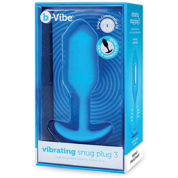 b-Vibe Vibrating Snug Plug - Blue Large