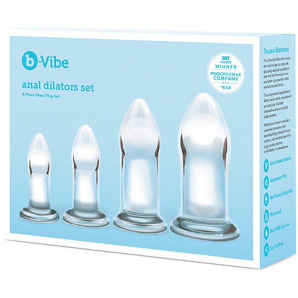 b-Vibe Glass Anal Dilator 4 pc Set