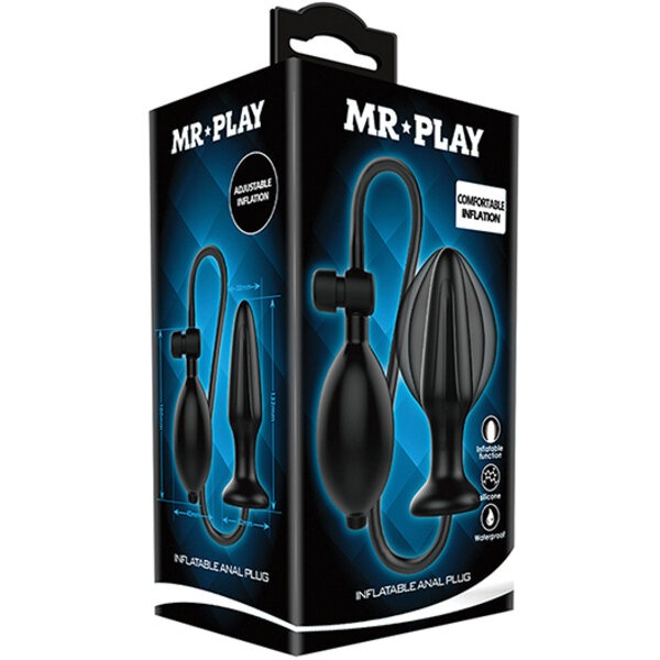 Mr. Play Inflatable Anal Plug - Black