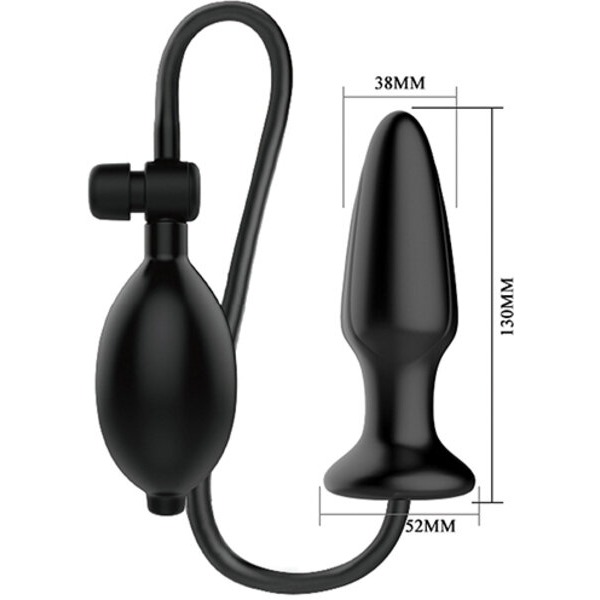 Mr. Play Inflatable Anal Plug - Black