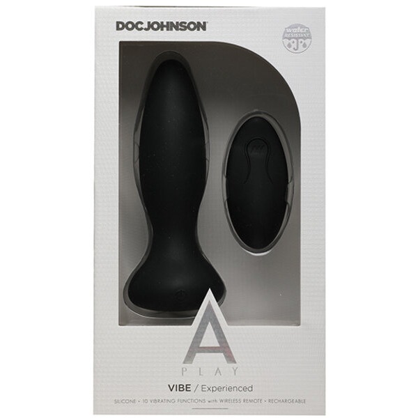 A Play Rechargeable Silicone Experienced Anal Plug w/Remote - Black