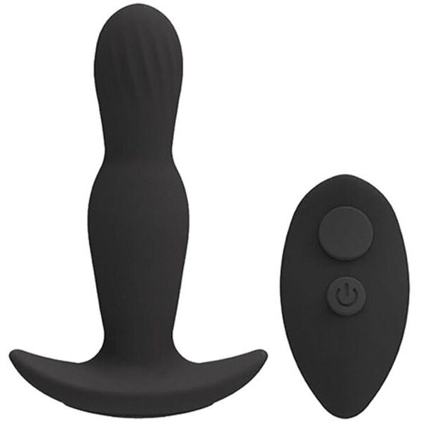 A Play Expander Rechargeable Silicone Anal Plug w/Remote - Black