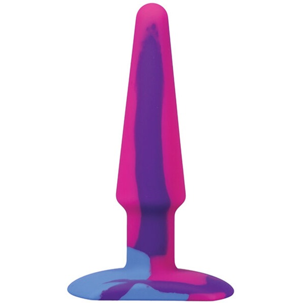 A Play 5" Goovy Silicone Anal Plug - Multicolor/Pink