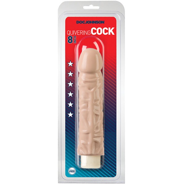 Quivering 8" Cock Vibe - White