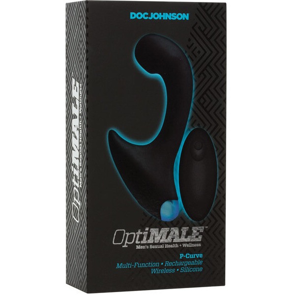 OptiMale Vibrating P Massager w/Wireless Remote - Black