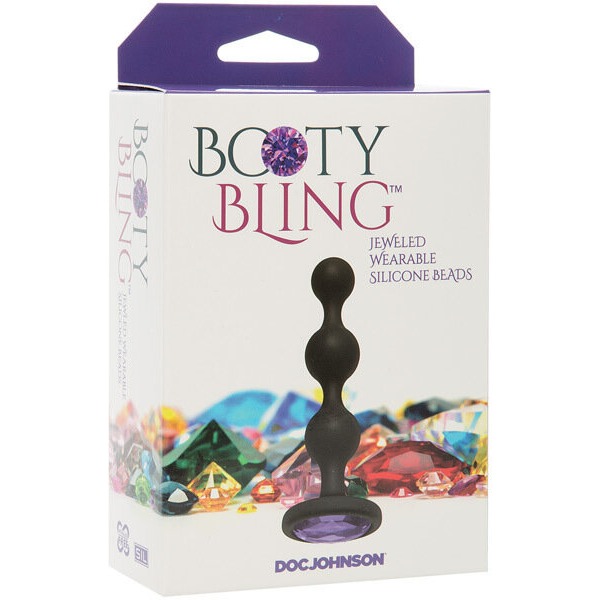 Booty Bling Wearable Silicone Beads - Purple