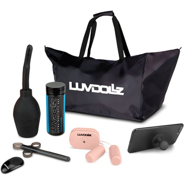 Luvdolz Remote Control Rechargeable Pussy & Ass w/Douche - Ivory