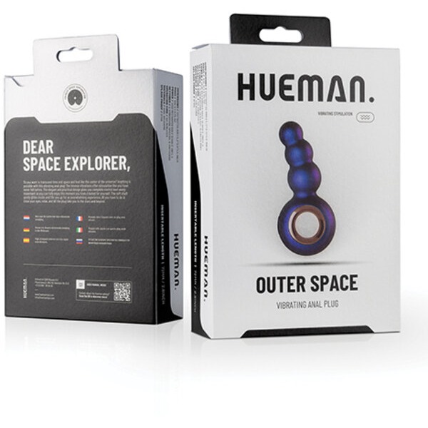 Hueman Outer Space Vibrating Anal Plug - Purple
