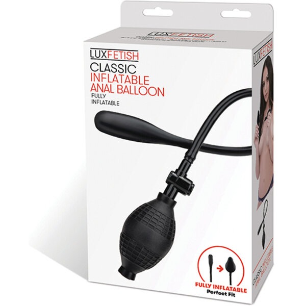 Lux Fetish Classic Inflatable Anal Balloon - Black