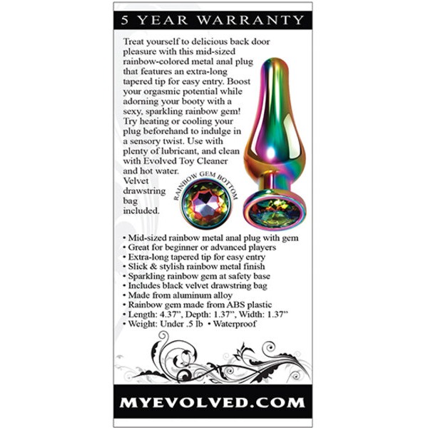 Evolved Rainbow Metal Plug - Medium