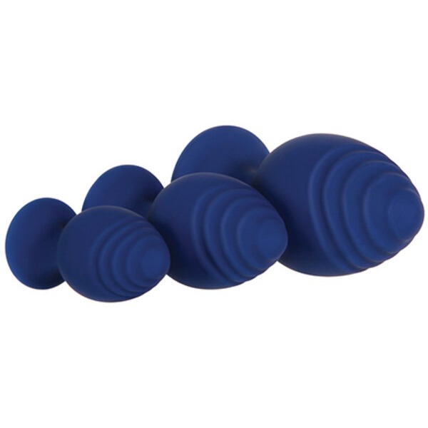 Evolved Get Your Groove on 3 pc Silicone Anal Plug Set - Blue