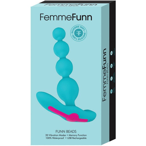Femme Funn Beads Vibrating Anal Beads - Turquoise