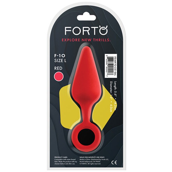 Forto F-10 Silicone Plug w/Pull Ring - Large Red