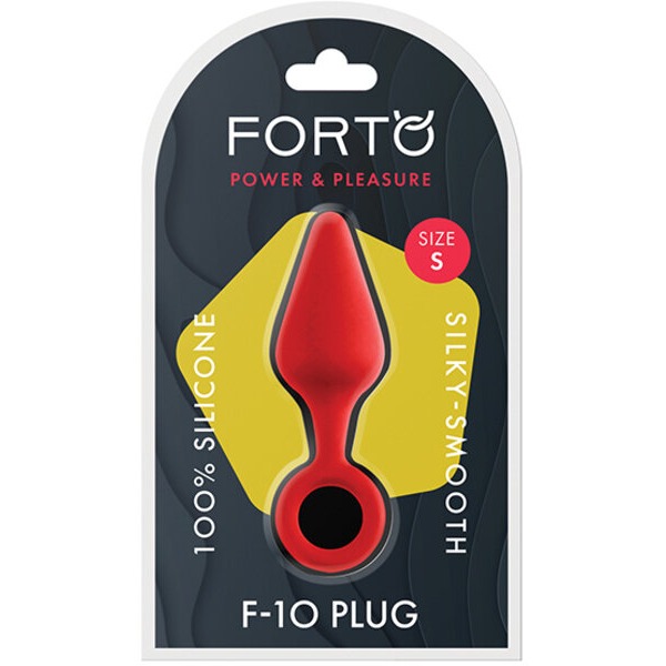 Forto F-10 Silicone Plug w/Pull Ring - Small Red